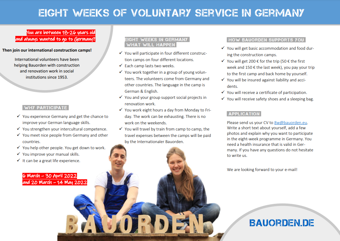 2021 bauorden volunteer germany ngo